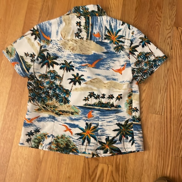 Pineapple Connection Vintage Women’s Hawaiian Button Up Shirt size small - Picture 2 of 5